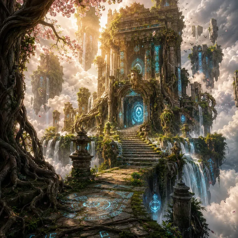 Hyperrealistic Sky Island Ruins