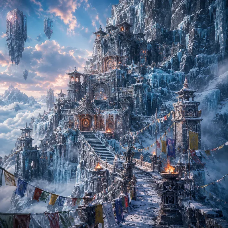 Hyperrealistic Sky Island Ruins