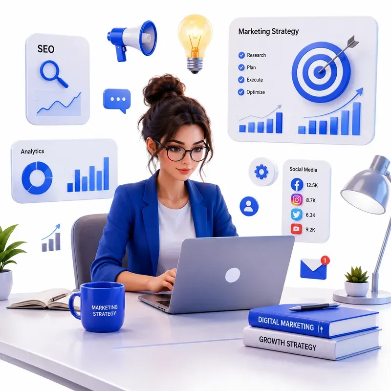 Modern 3D Office Team Illustrations