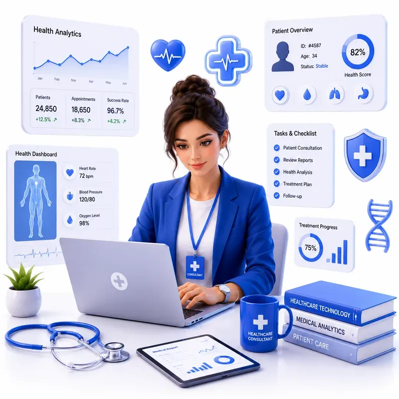 Modern 3D Office Team Illustrations