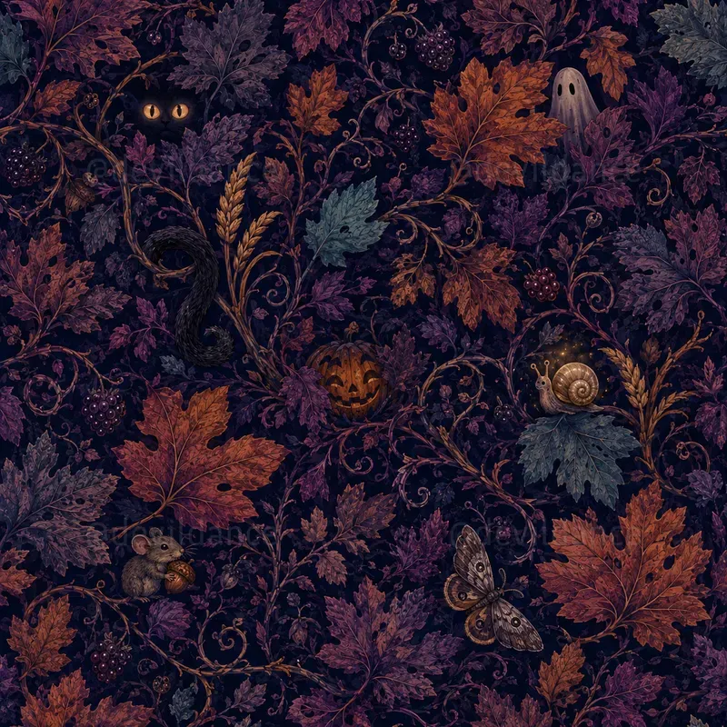 Hidden Creatures Halloween Patterns