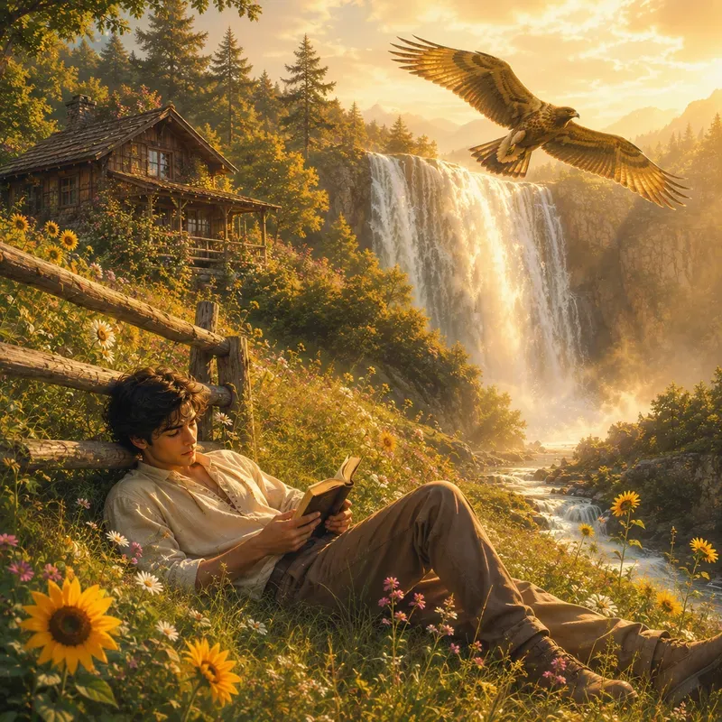 Meadow Waterfall Dreams