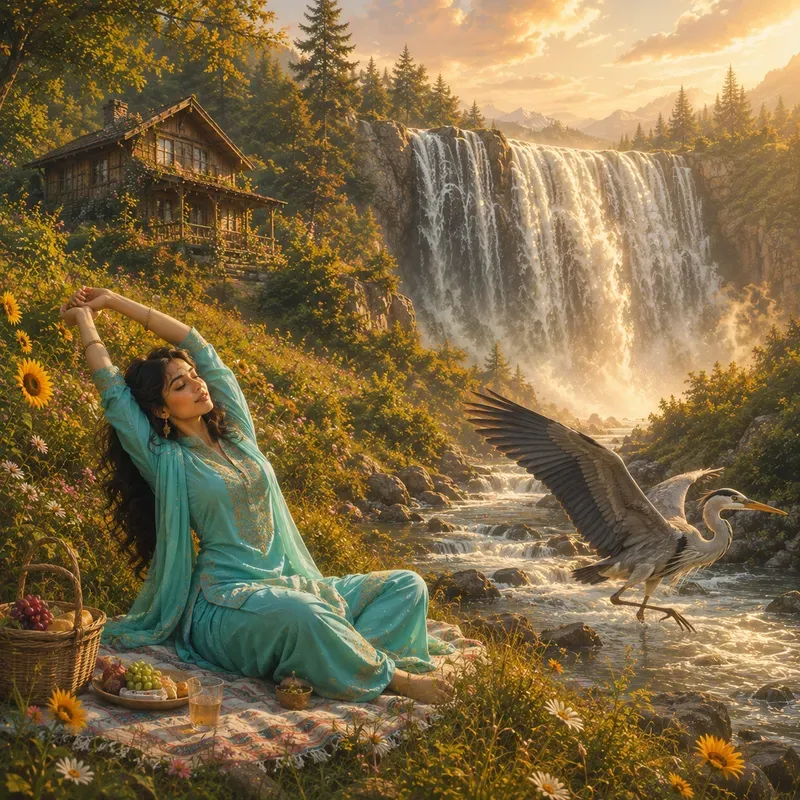 Meadow Waterfall Dreams