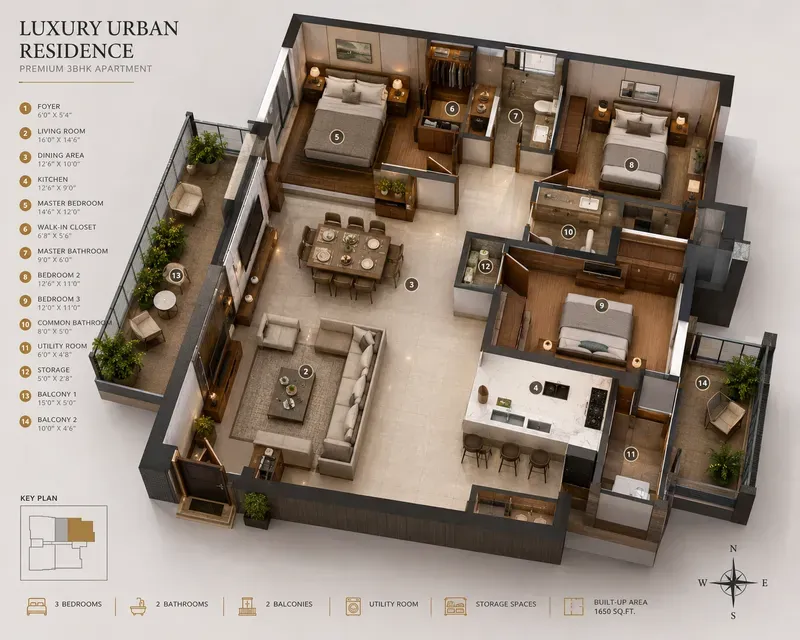 3D Isometric Floor Plan Generator