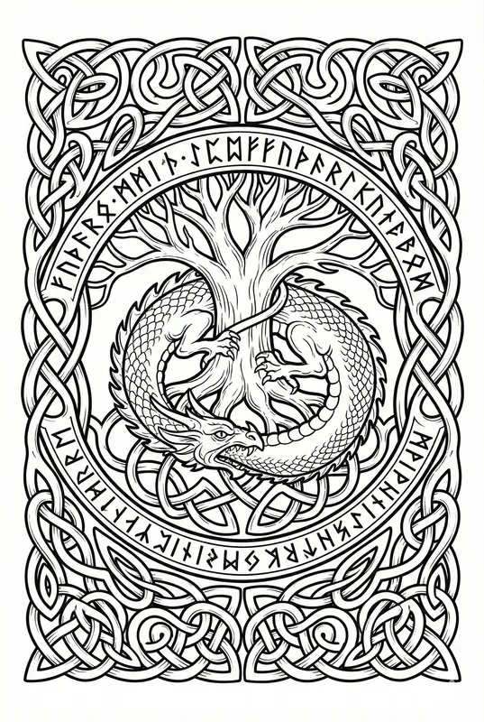 Nordic Myth Coloring Pages