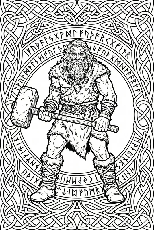Nordic Myth Coloring Pages