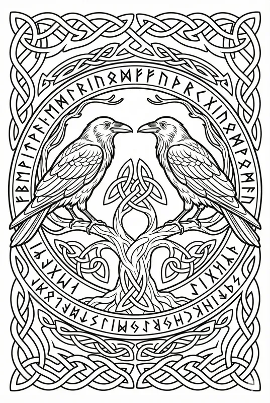 Nordic Myth Coloring Pages