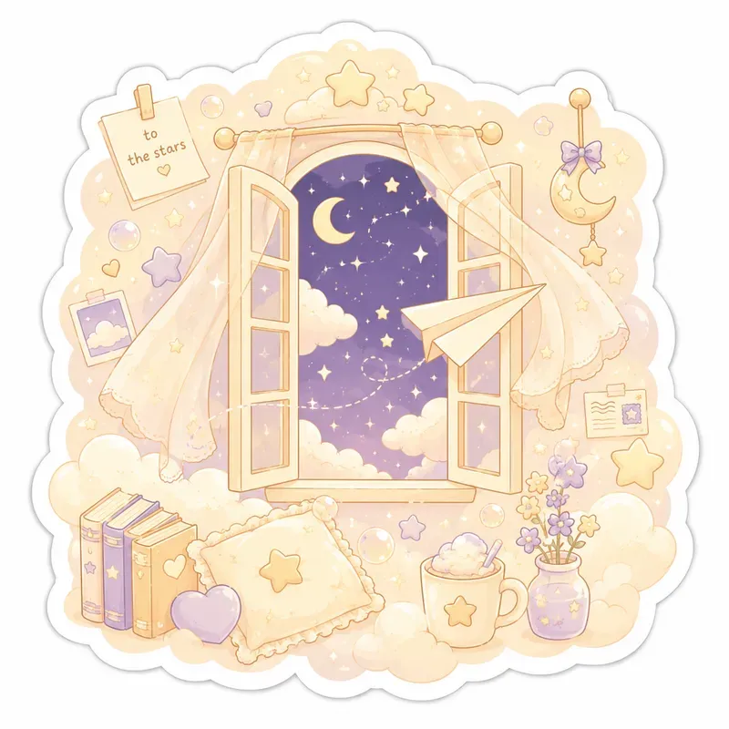 Floating Bedroom Sticker Packs