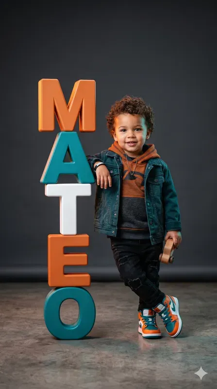 3D Giant Typography Character Portraits