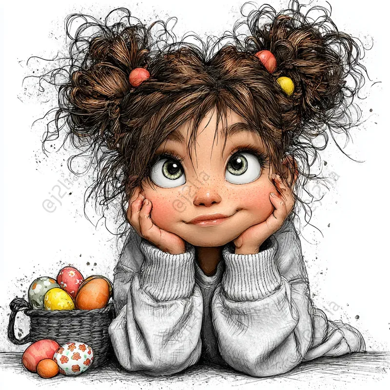 Easter Girl Clipart