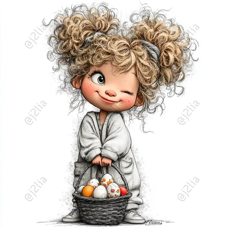 Easter Girl Clipart