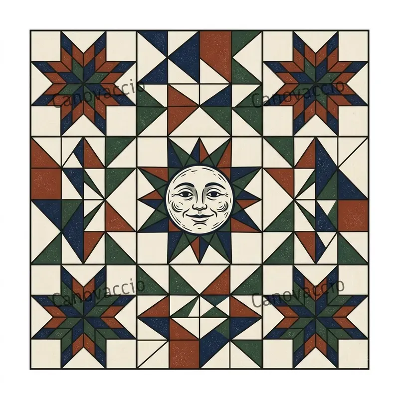 Folk Woodblock Quilt Block Patterns