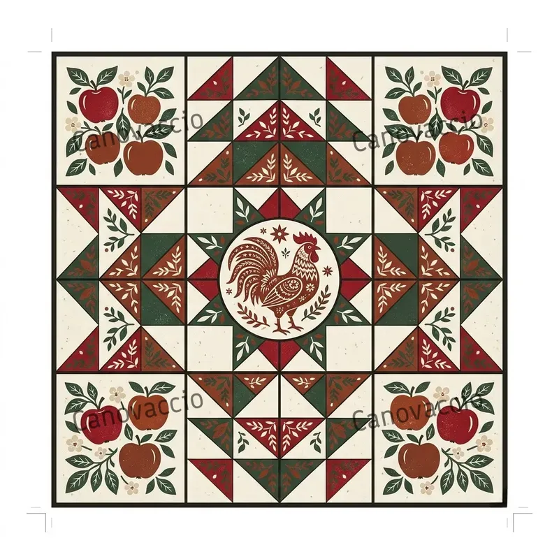 Folk Woodblock Quilt Block Patterns