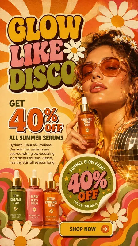 70s Groovy Summer Disco Promo Banners