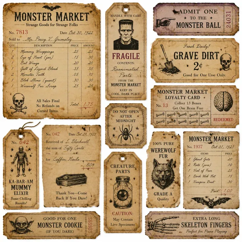 Halloween Receipt Ephemera Generator