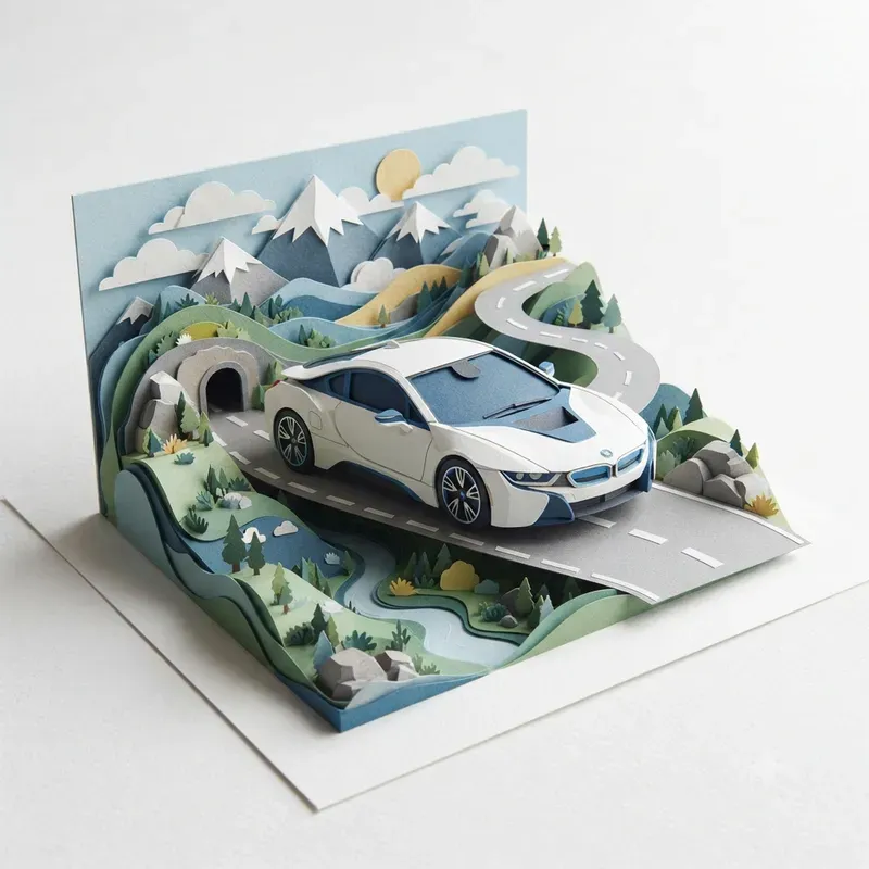 Car Miniature Paper Diorama Collections