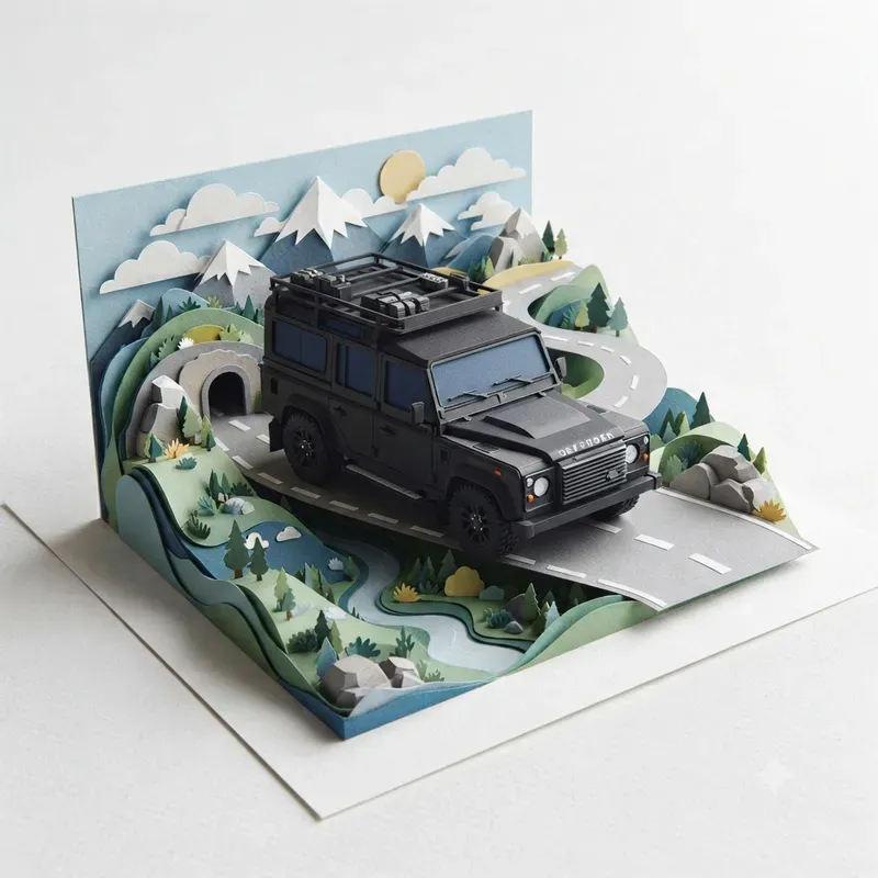 Car Miniature Paper Diorama Collections