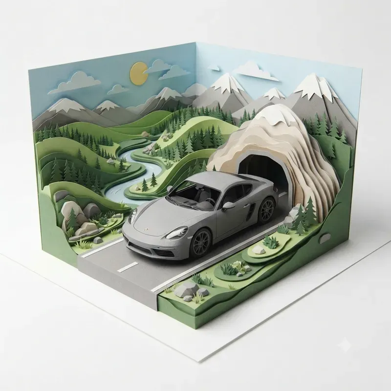 Car Miniature Paper Diorama Collections
