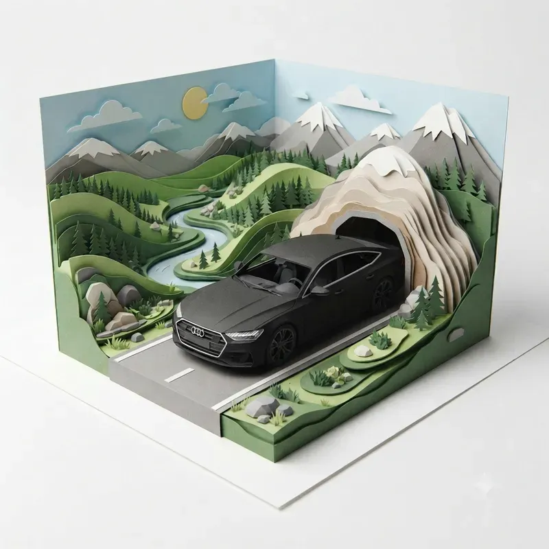 Car Miniature Paper Diorama Collections