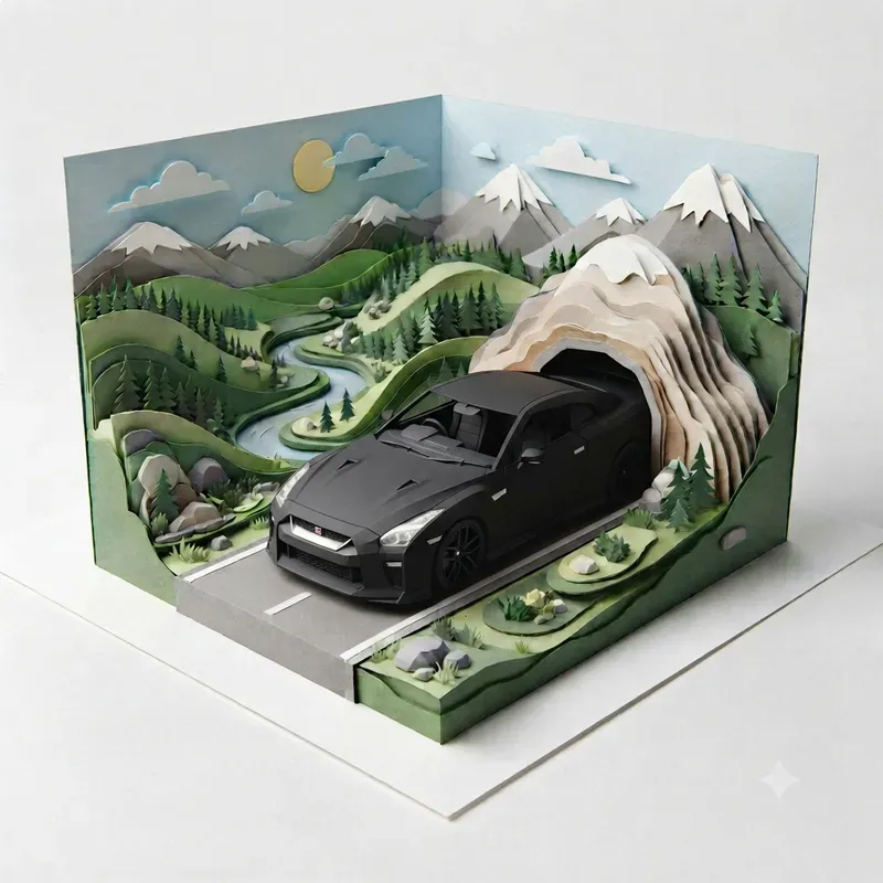 Car Miniature Paper Diorama Collections