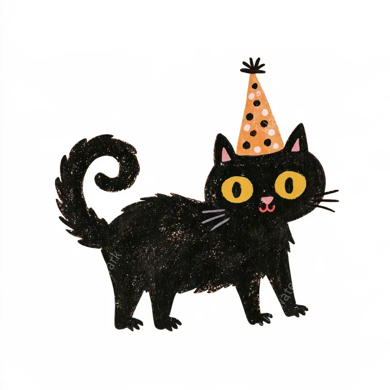 Retro Folk Art Halloween Cliparts