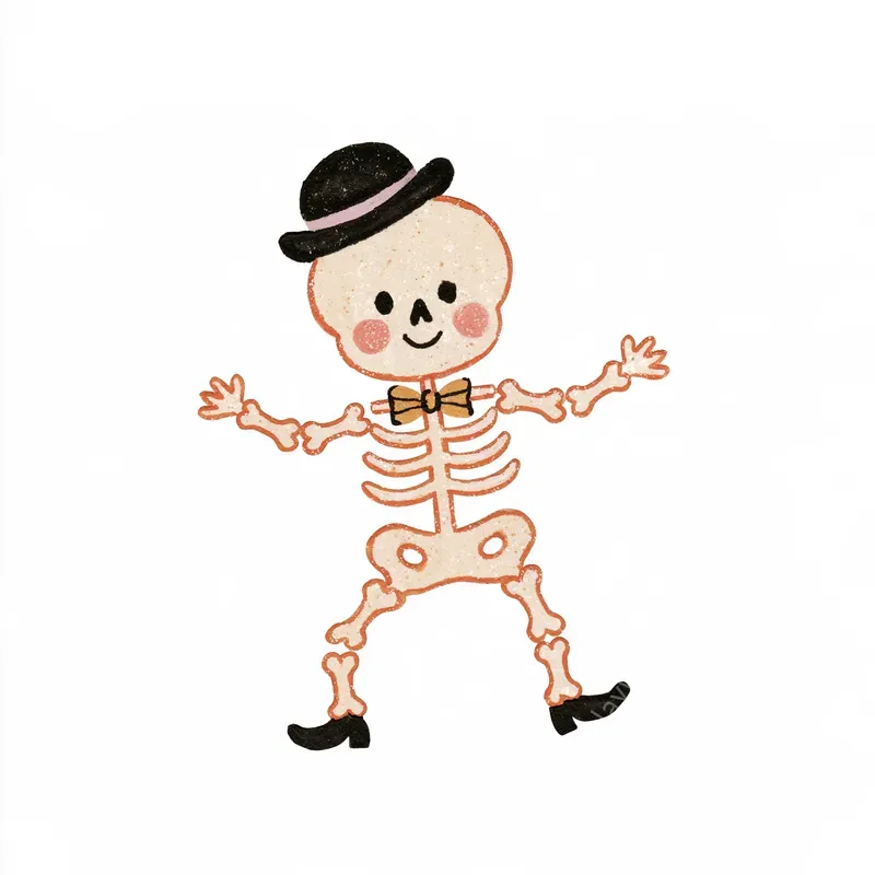 Retro Folk Art Halloween Cliparts