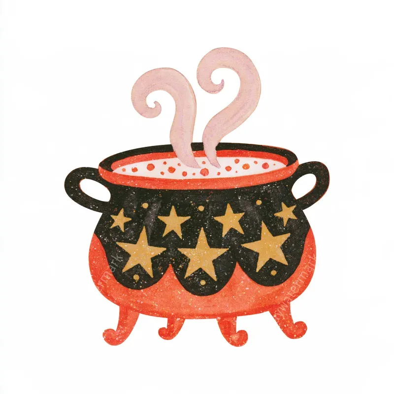 Retro Folk Art Halloween Cliparts