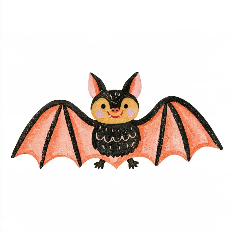 Retro Folk Art Halloween Cliparts