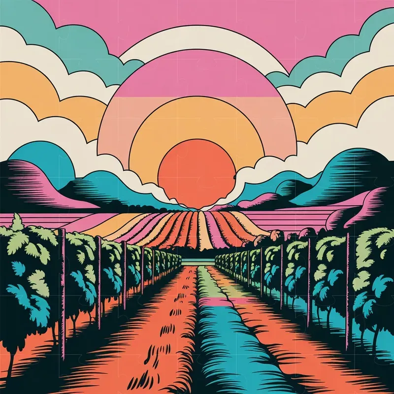 Retro Sunset Illustration Generators