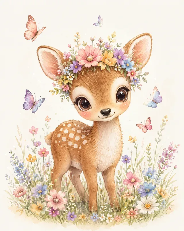 Watercolor Baby Animal Portraits