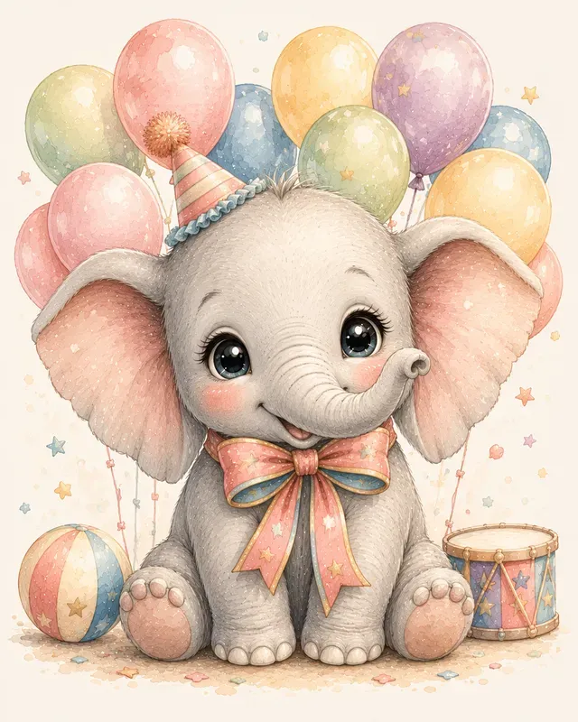 Watercolor Baby Animal Portraits