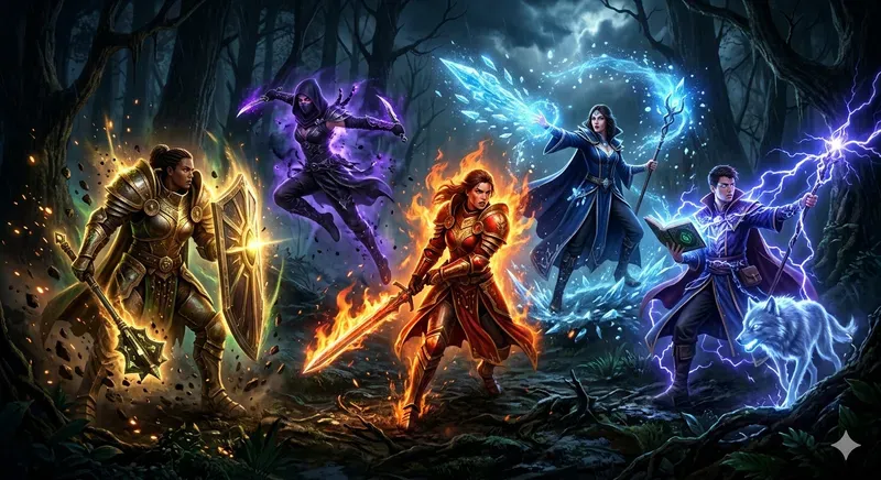 Epic 5class RPG Team Generator