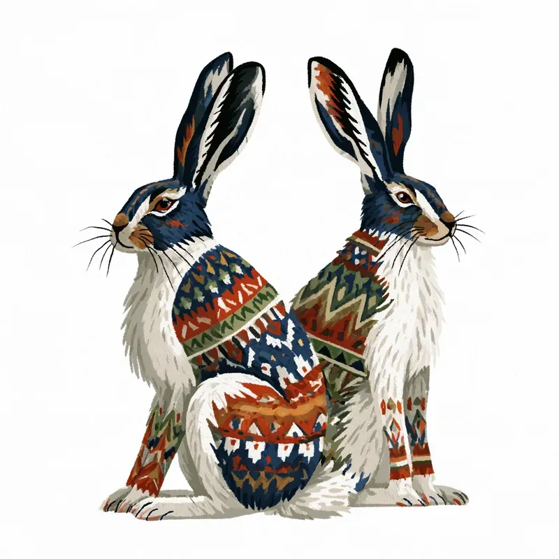 Nordic Winter Animal Cliparts