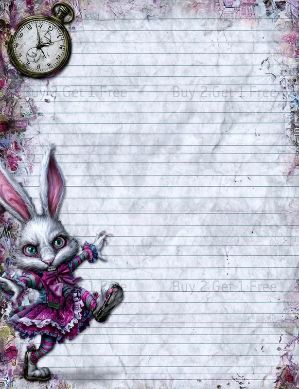 Alice In Ocean Steampunk Plain Papers