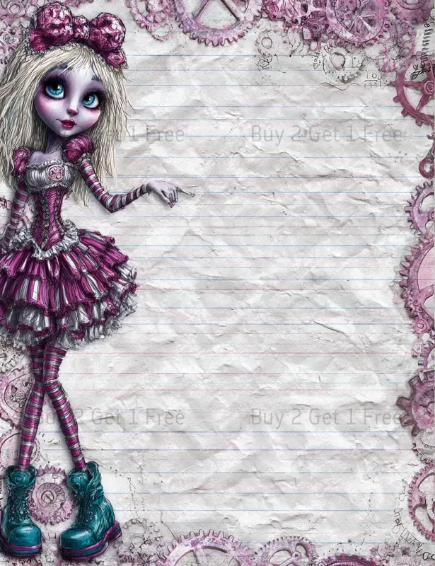Alice In Ocean Steampunk Plain Papers