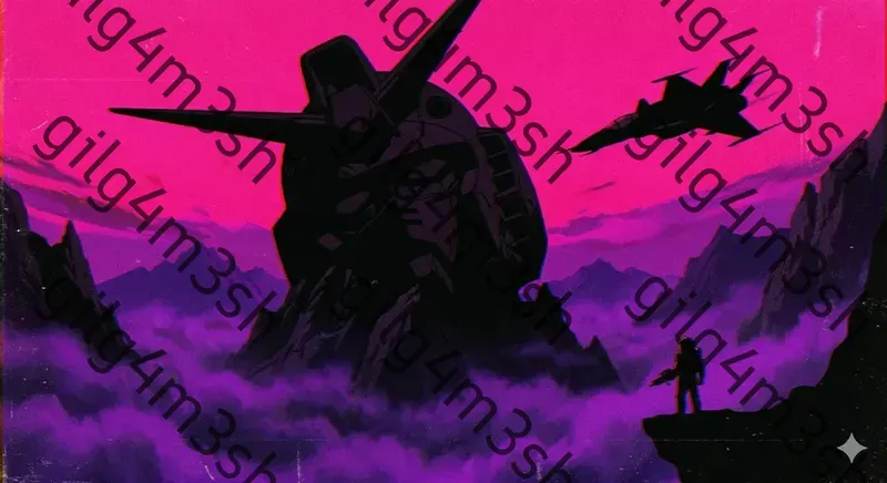 Retro Silhouetted Anime Backgrounds