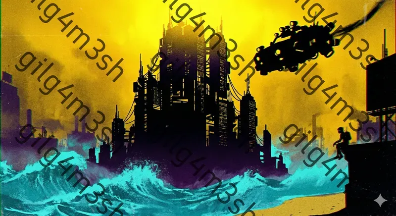Retro Silhouetted Anime Backgrounds