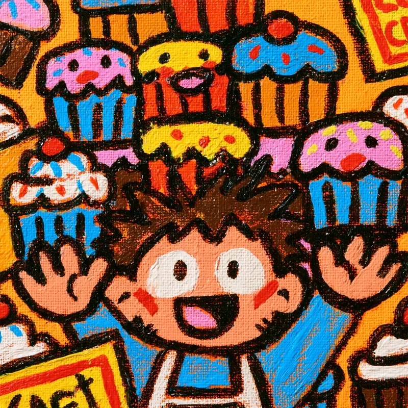 Bold Handpainted Cartoon Characters