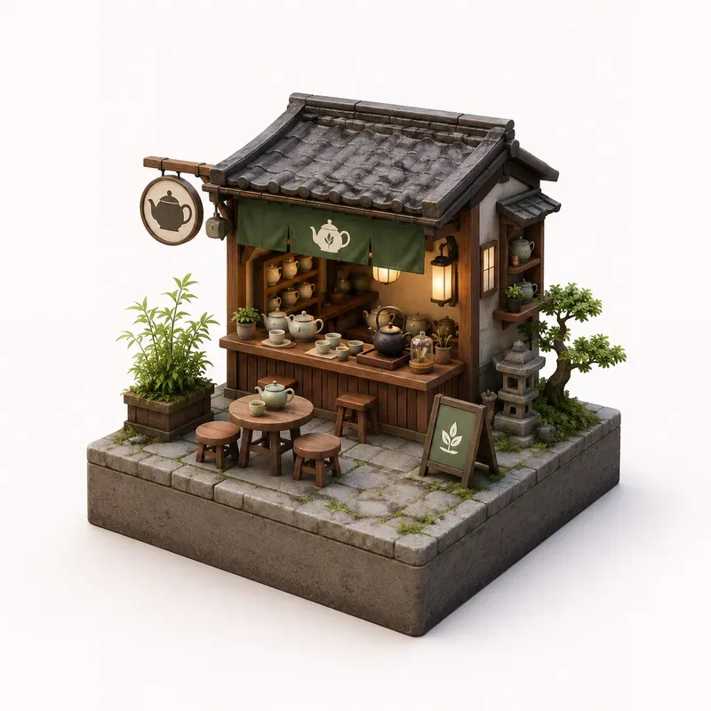 Floating Miniature Block Worlds