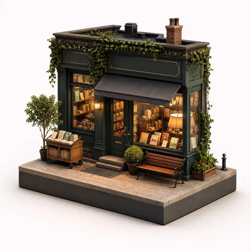Floating Miniature Block Worlds
