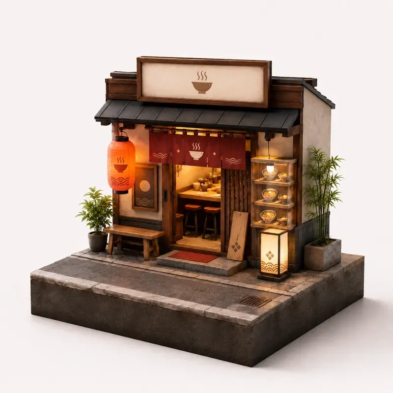 Floating Miniature Block Worlds