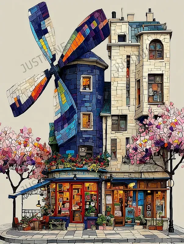 Hidden Cafe Architecture Clipart
