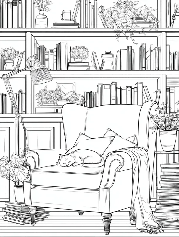 Adult Coloring Book Page Generator