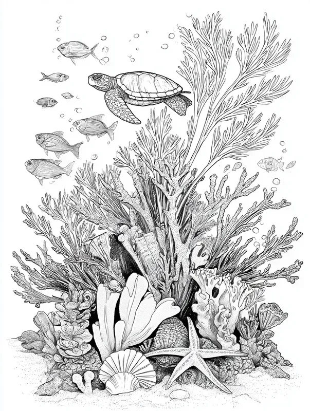 Adult Coloring Book Page Generator