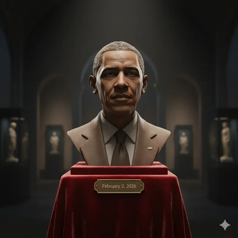 Famous Figures As Museum Sculptures