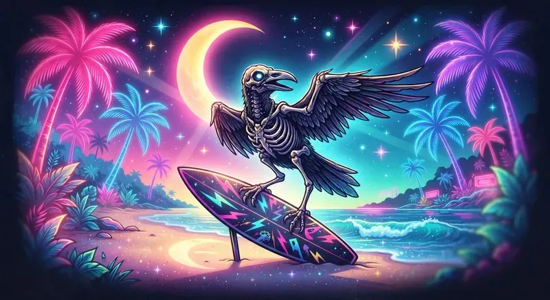 80s Tropical Airbrush Art