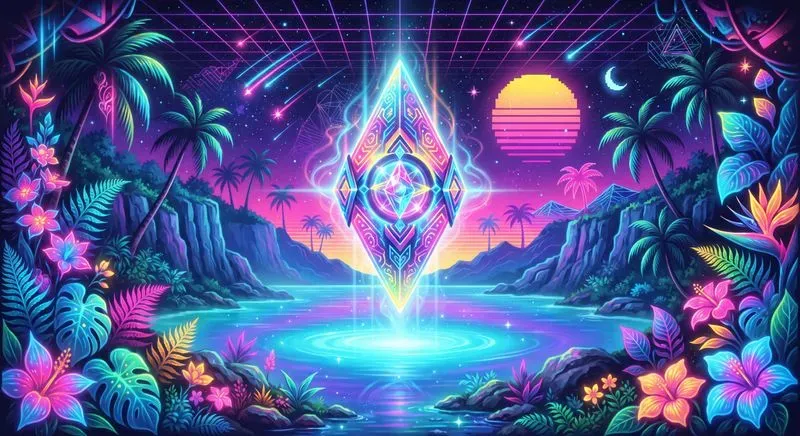 80s Tropical Airbrush Art