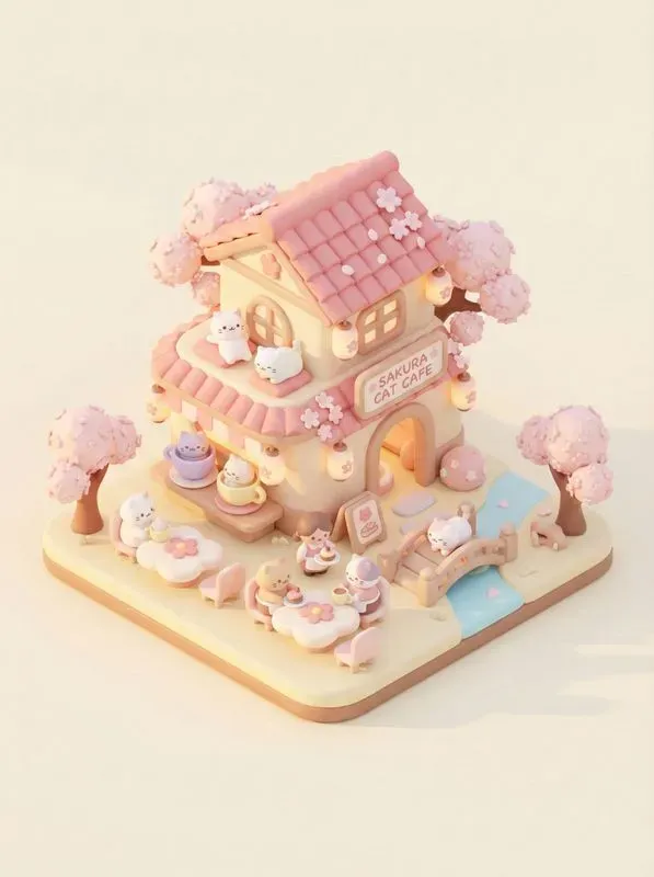 Kawaii Pastel 3D Isometric World Generator