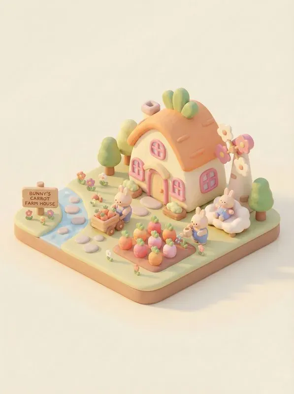 Kawaii Pastel 3D Isometric World Generator