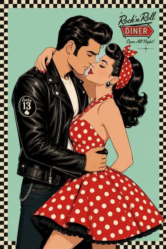 Retro Minimalist Couple Vectors